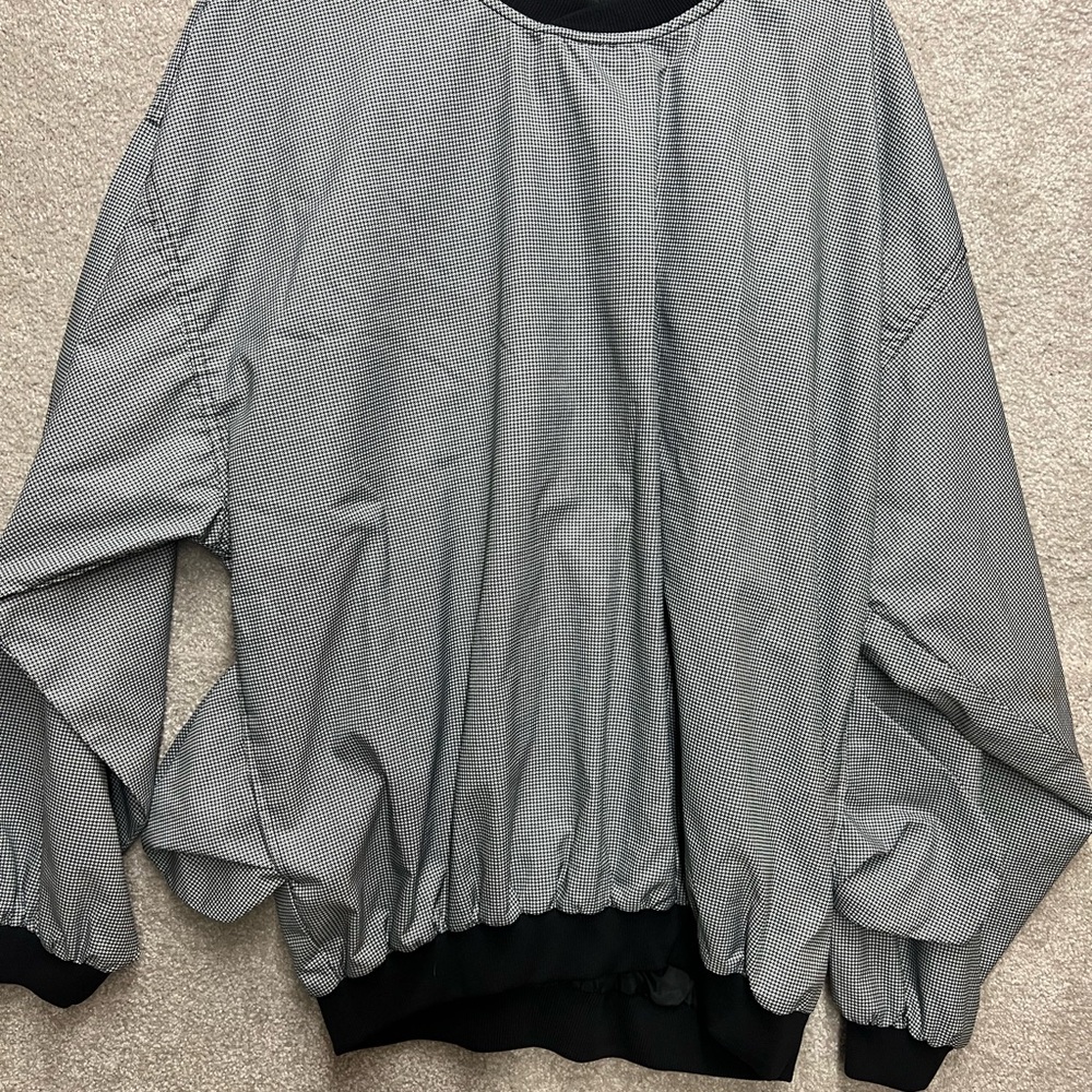 Vintage Black and‎ White Patterned golf jacket